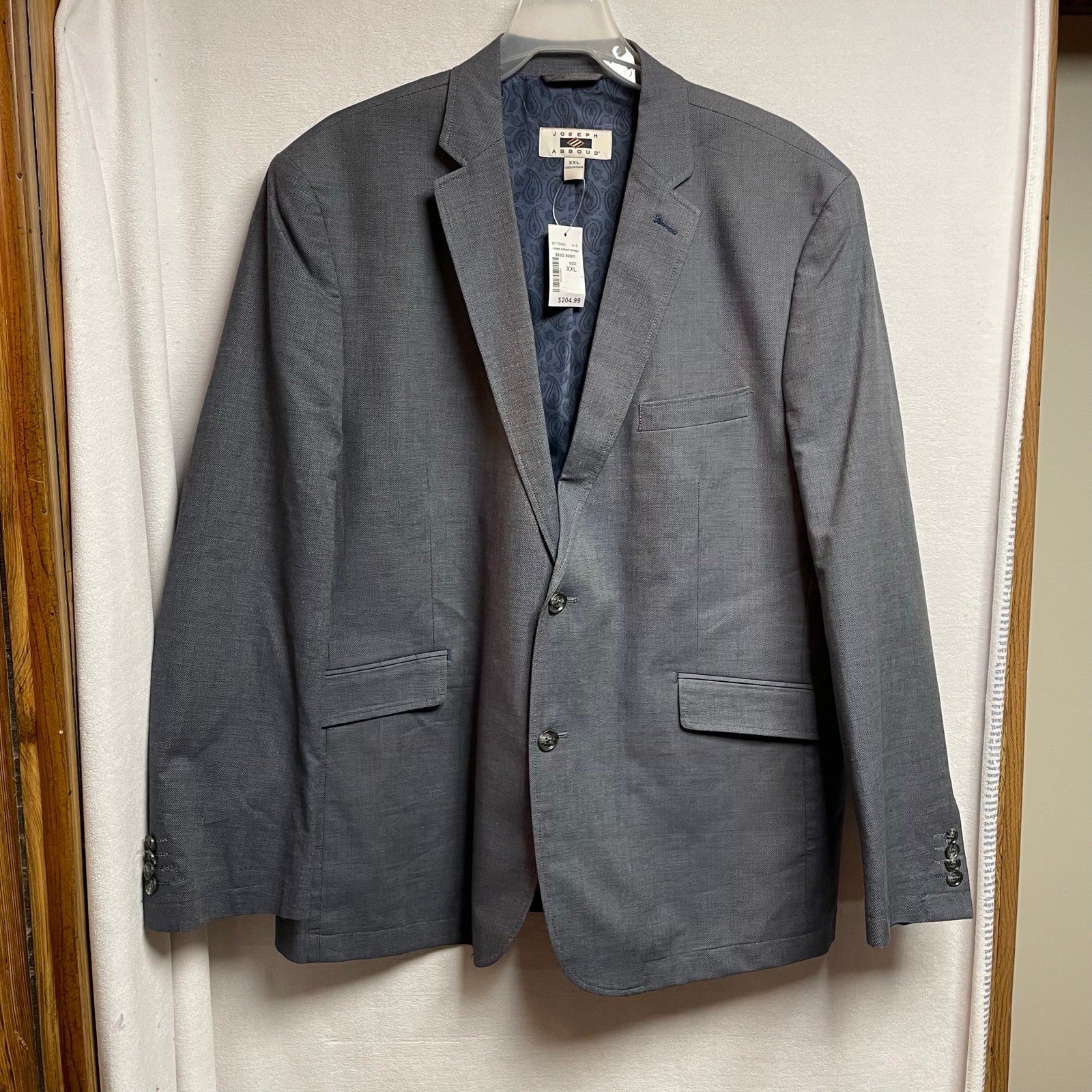 Joseph Abboud Mens Heritage Blazer New Blue Paisley Lined Sz 3xl Dress Jacket